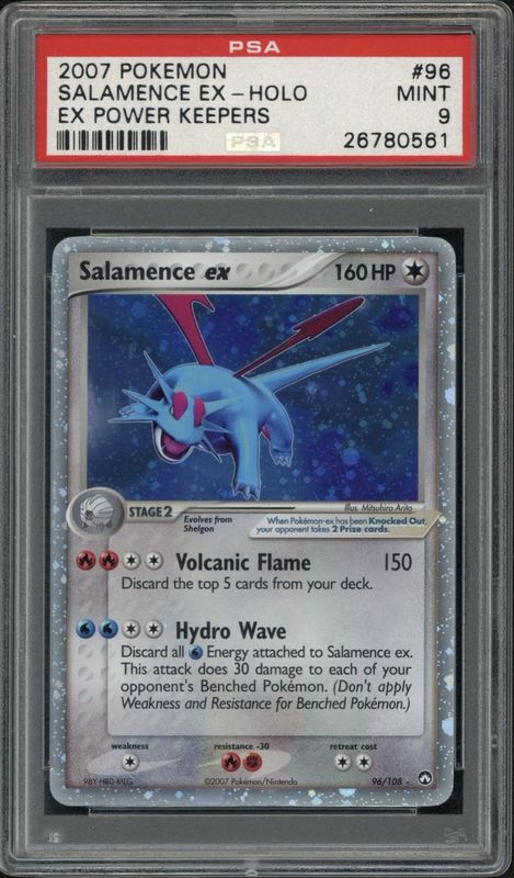 2007 Pokemon Ex Power Keepers #96 Salamence Ex - Holo PSA 9 MINT